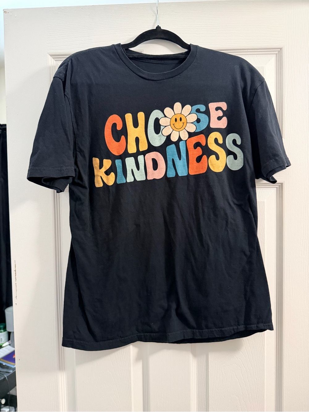 Choose Kindness Women’s Graphic Tee - Black - Multicolor Print